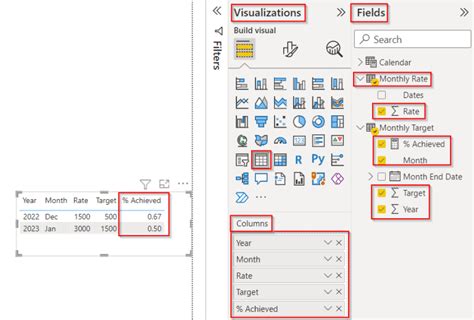 power bi calculate percentage of two columns