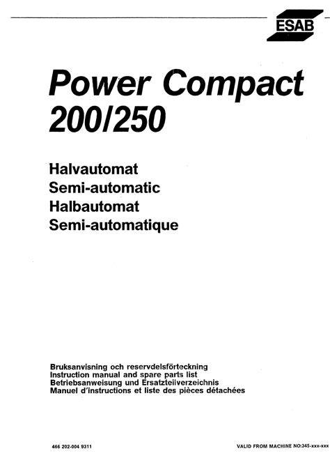 power compact 200 esab manual
