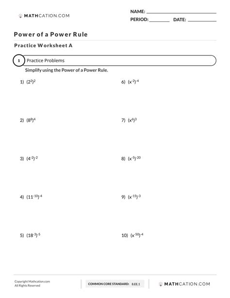 Power Of A Power Worksheet Education Com Power Of A Power Worksheet - Power Of A Power Worksheet