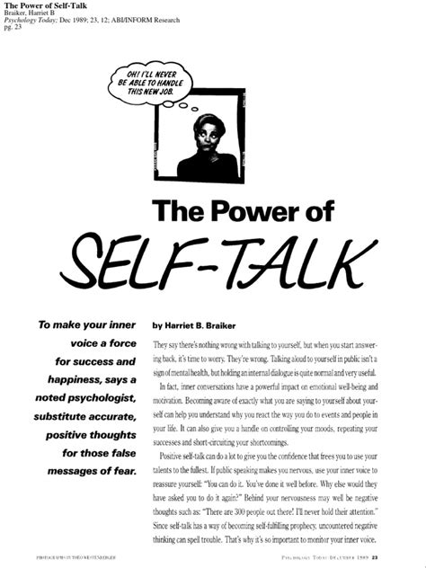 power of self talk pdf