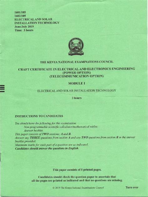 Power Option 2013 Module One Knec Exam