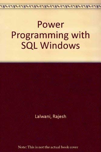 Power Programming With Sqlwindows