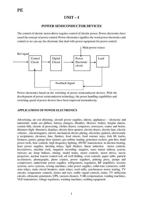 power semiconductor devices lecture notes