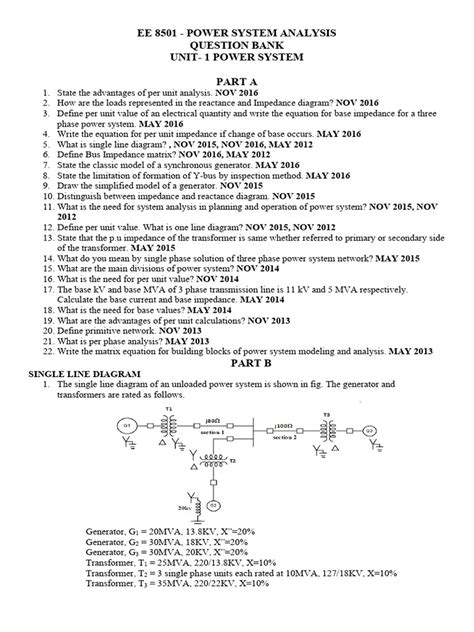 Power System Analysis Question Bank With Answers