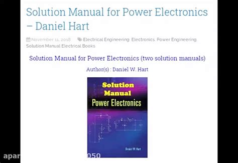 Download Power Electronics Daniel Hart Solution Manual 4 Download 