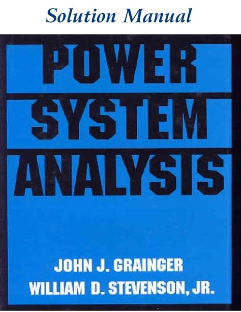 Read Power System Analysis Stevenson Solution Manual Pdf 