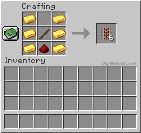 powered rails minecraft recipe
