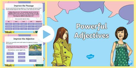 Powerful Adjectives Powerpoint Teacher Made Twinkl Adjectives Powerpoint 4th Grade - Adjectives Powerpoint 4th Grade
