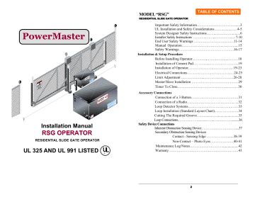 Powermaster Operator Manual