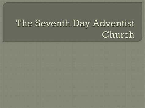 Powerpoint Seventh Day Adventist