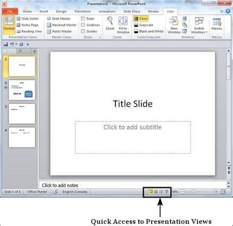 Powerpoint View Menu