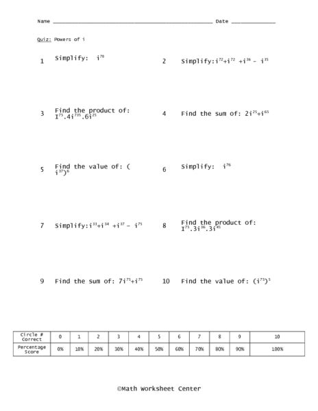 Powers Of I Worksheets K12 Workbook Powers Of I Worksheet - Powers Of I Worksheet