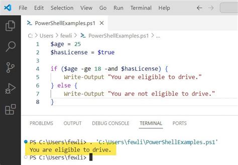 Powershell If Then Else