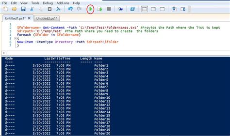 powershell script to create a folder