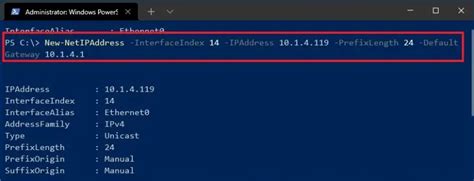 Powershell Set Ip Address Static