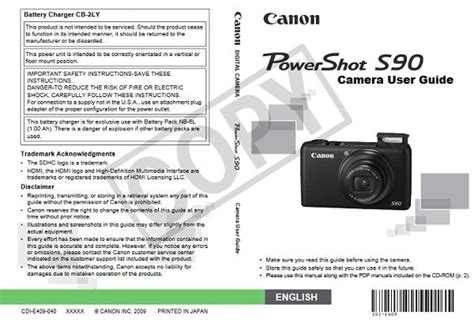 Full Download Powershot S90 Camera User Guide 