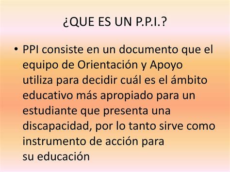 Ppi Que Es
