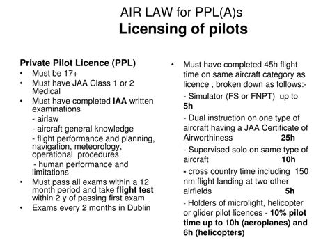 ppl air law jaa