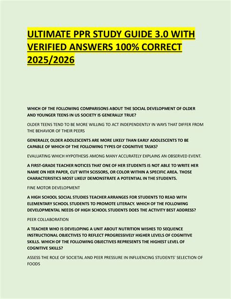 Full Download Ppr Study Guide 