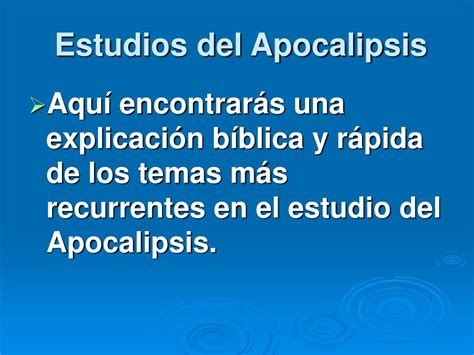 Ppt Estudio Del Libro De Apocalipsis Powerpoint