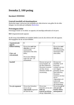 prövning svenska 2