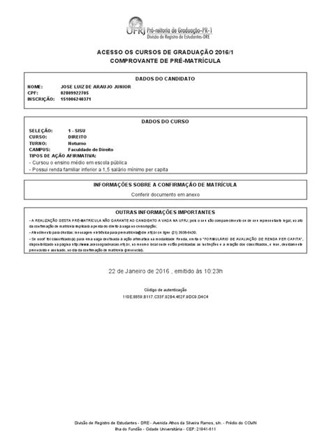 Pré Matrícula