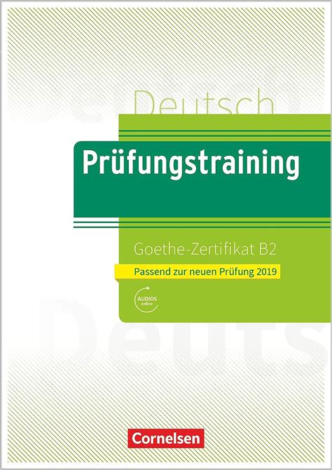 Read Pr Fungstraining Daf Prufungstraining Daf Goethe Zertifikat B2 Ubungsbuch Con 2 Cd Per Le Scuole Superiori 