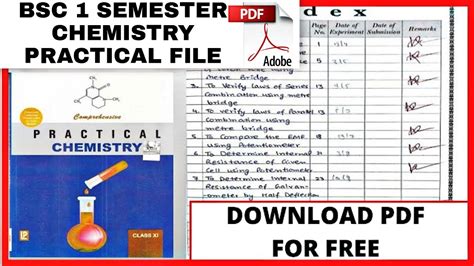 Practical File Of Chemistry Bsc 1st Year
