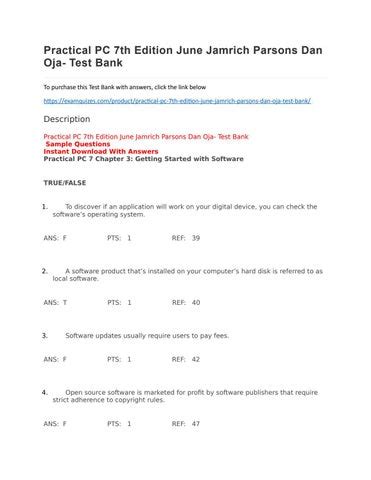 Practical Pc 7th Edition Answers