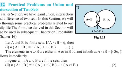 Practical Problems On Union And Intersection Of Sets Union And Intersection Of Sets Worksheet - Union And Intersection Of Sets Worksheet
