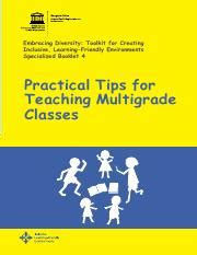 Practical Tips For Teaching Multigrade Classes 2013