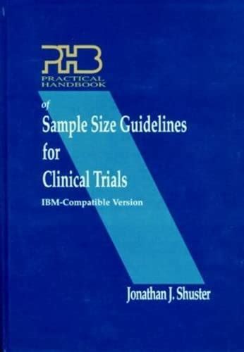 Read Practical Handbook Of Sample Size Guidelines For Clinical Trials 