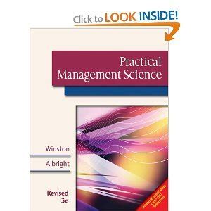 Read Online Practical Management Science 3Rd Edition 