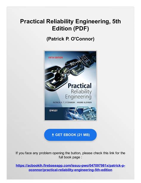 Read Practical Reliability Engineering 5Th Edition Download 