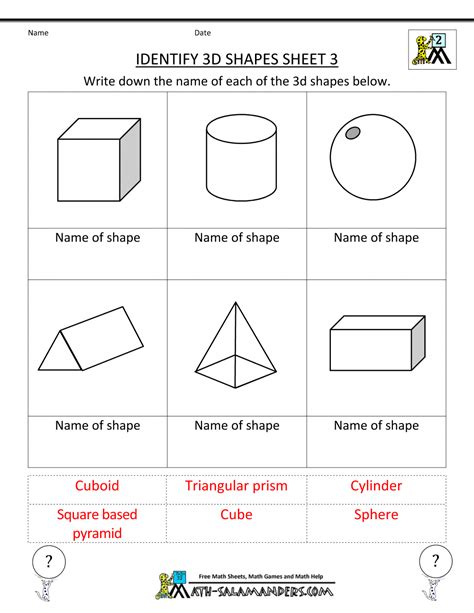 Practice 30 Discover 3d Shapes Worksheets 2nd Grade Shapes Worksheets For Grade 3 - Shapes Worksheets For Grade 3