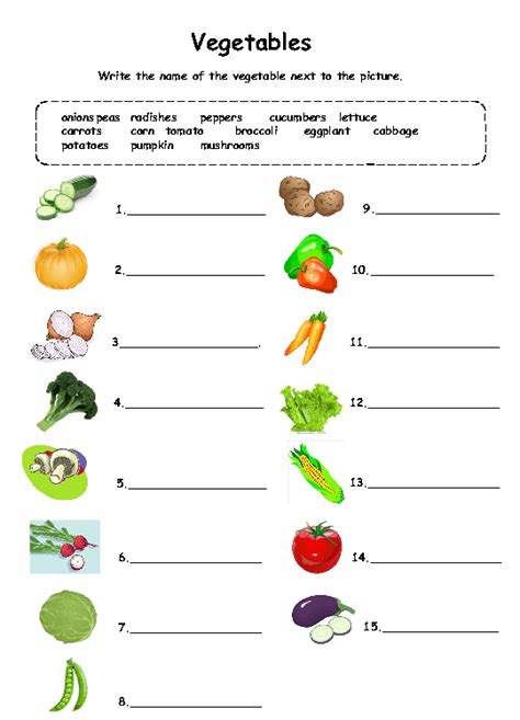 Practice 30 Discover Vegetable Worksheets For Preschool 8211 Vegetables Worksheets For Preschoolers - Vegetables Worksheets For Preschoolers