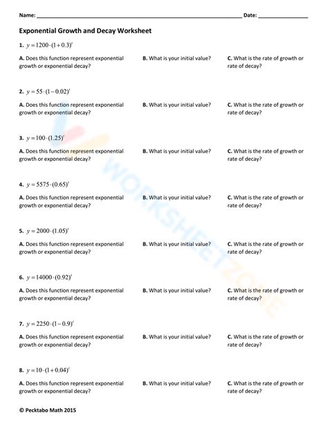 Practice 8 8 Exponential Growth And Decay Answer Key