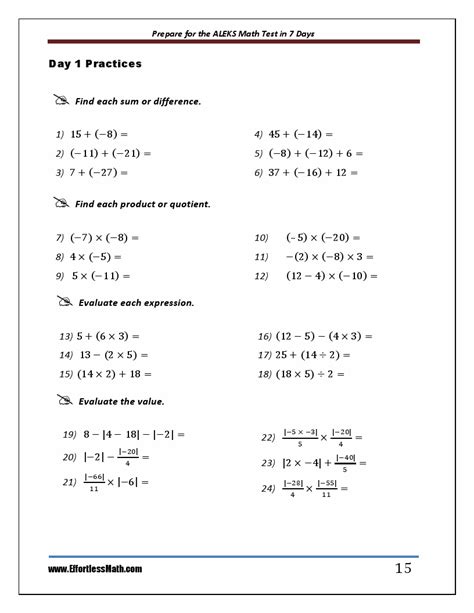 Practice Aleks Math Test