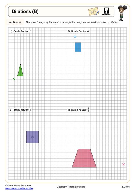 Practice B Dilations