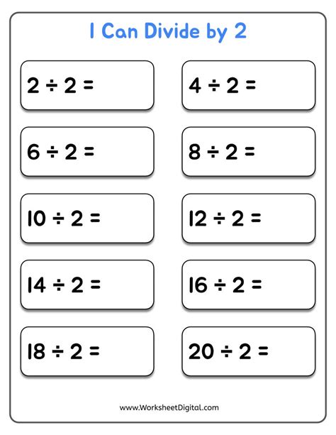 Practice Division Exercises With Examples Elementary Math Division Exercise - Division Exercise