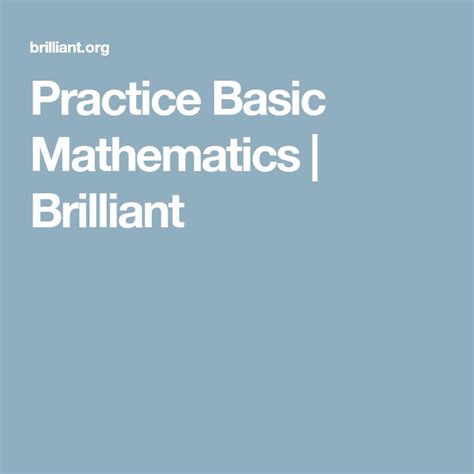 Practice Everyday Math Brilliant Math Learn - Math Learn