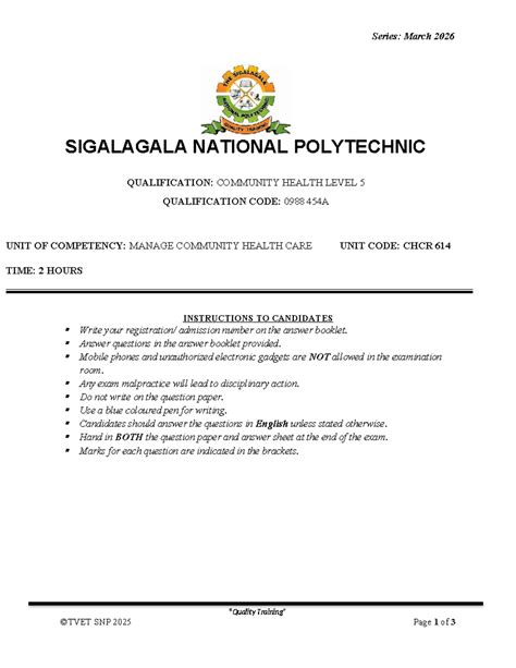 Practice Exam For Chcr