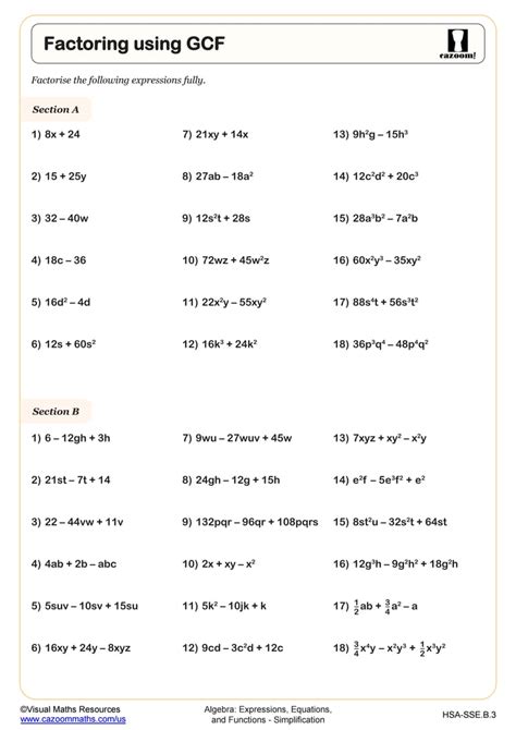 Practice Form G Factoring