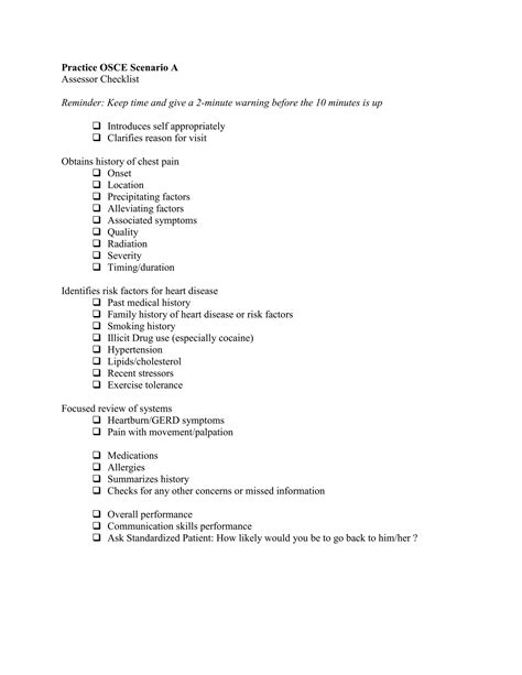 Practice Osce Scenarios
