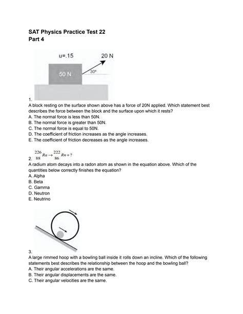 practice physics sat 2