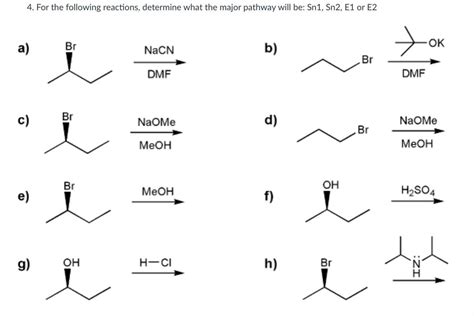 Practice Problems On Sn1 Sn2 E1 E2 Answers