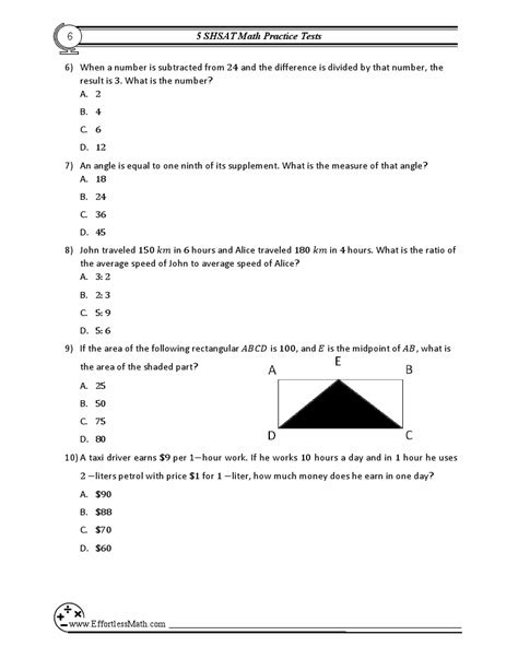 Practice Shsat Test