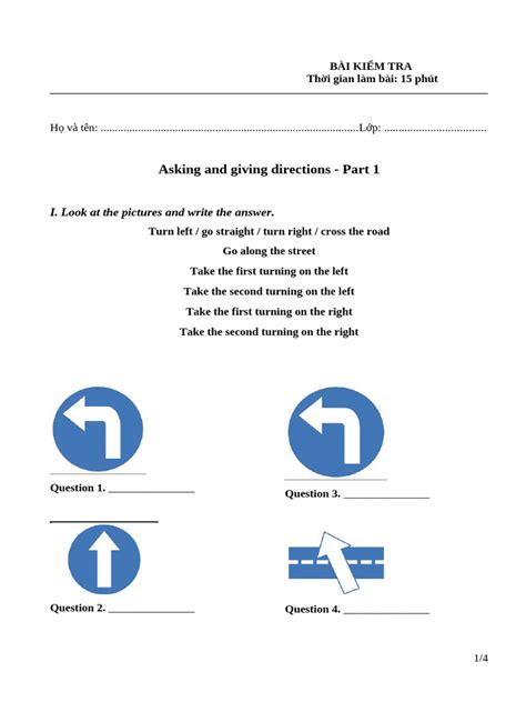 Practice Test Directions