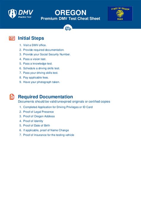 practice test for dmv oregon
