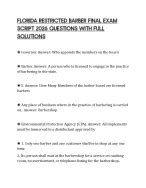 Practice Test For Restricted Barbers In Florida